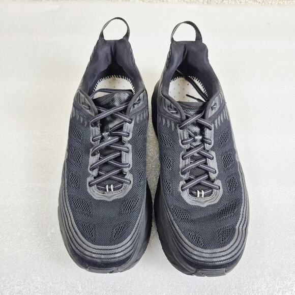 Hoka One Men’s Bondi 6 Running Shoe Sz 10.5 2E Wide Black Sneakers No Insoles - Picture 9 of 9